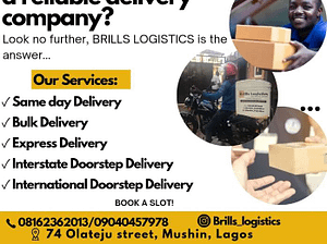 Brills Logistics | Worldwide Shipping | Doorstep Delivery (08162362013)