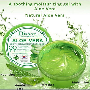 Disaar 99% Aloe Vera Gel, Soothing & Moisturizing-300mL